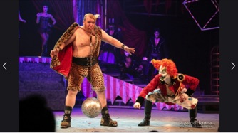 circus sideshow the great gordo gamsby sword swallowing juggling nightclub freakshow strongman singapore universal studios