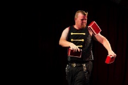 circus sideshow the great gordo gamsby sword swallowing juggling nightclub freakshow cigar boxes